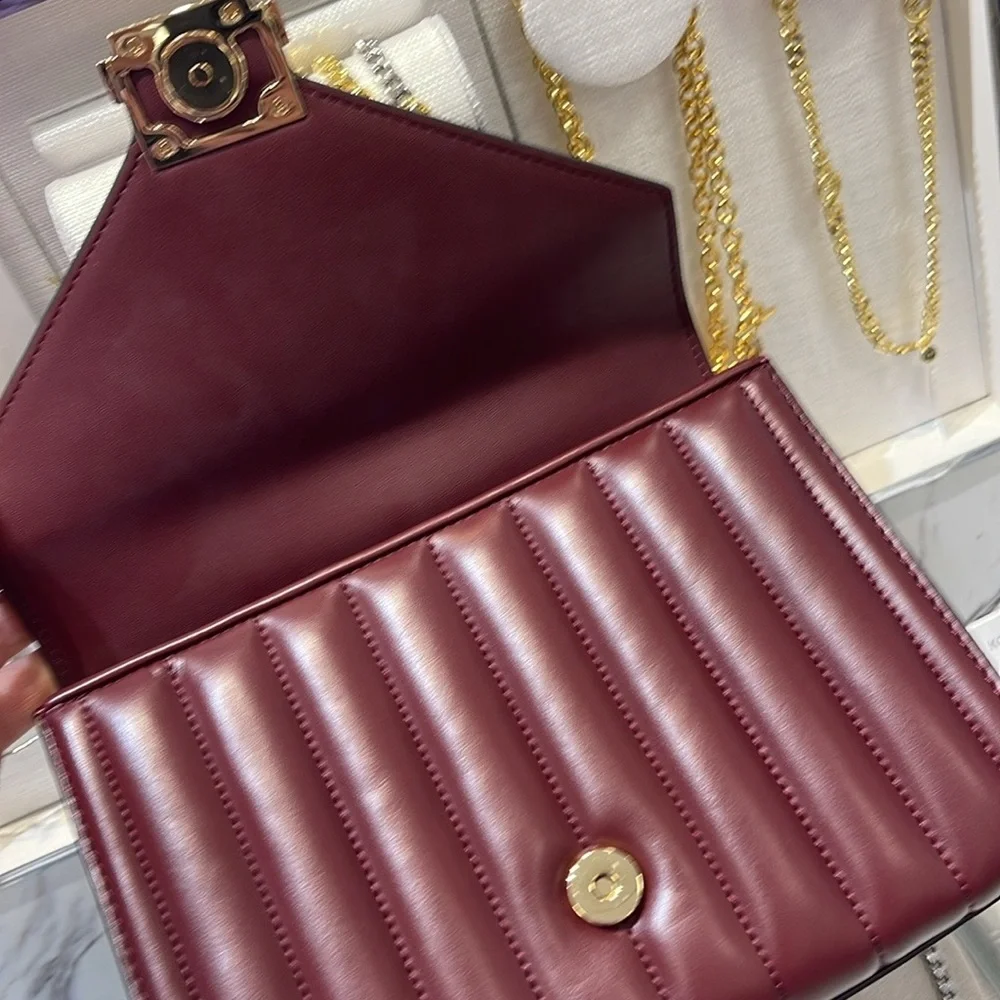 Michael Kors Burgundy Quilted Shoulder Bag - Picture 10 of 16